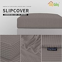 Vista 206 de Easy-Going Fundas Elásticas de 3 Piezas para Cojines de Sofá para Sofá Seccional Izquierdo/Derecho en Forma de L Chaise Lounge Funda de Asiento