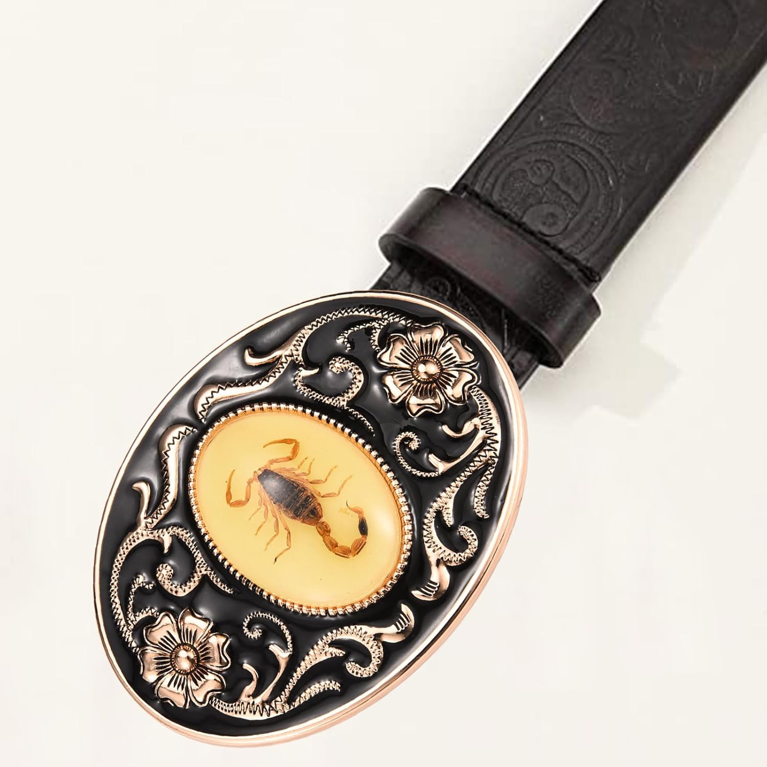 Belt Buckle for Women Men, Scorpion Western Floral Belt Buckles│Christmas Halloween Belt Buckle Gifts - Image 5