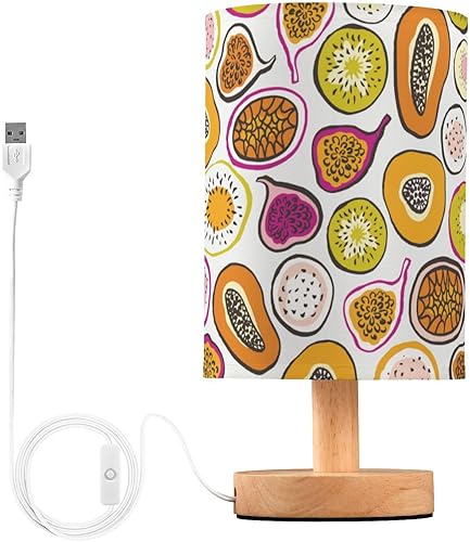 Miniatura 2 de Table Lamps Kids Table Lamp Burlap Cutting Papaya Kiwi Fruit Table Lamps for Girls Kids Room