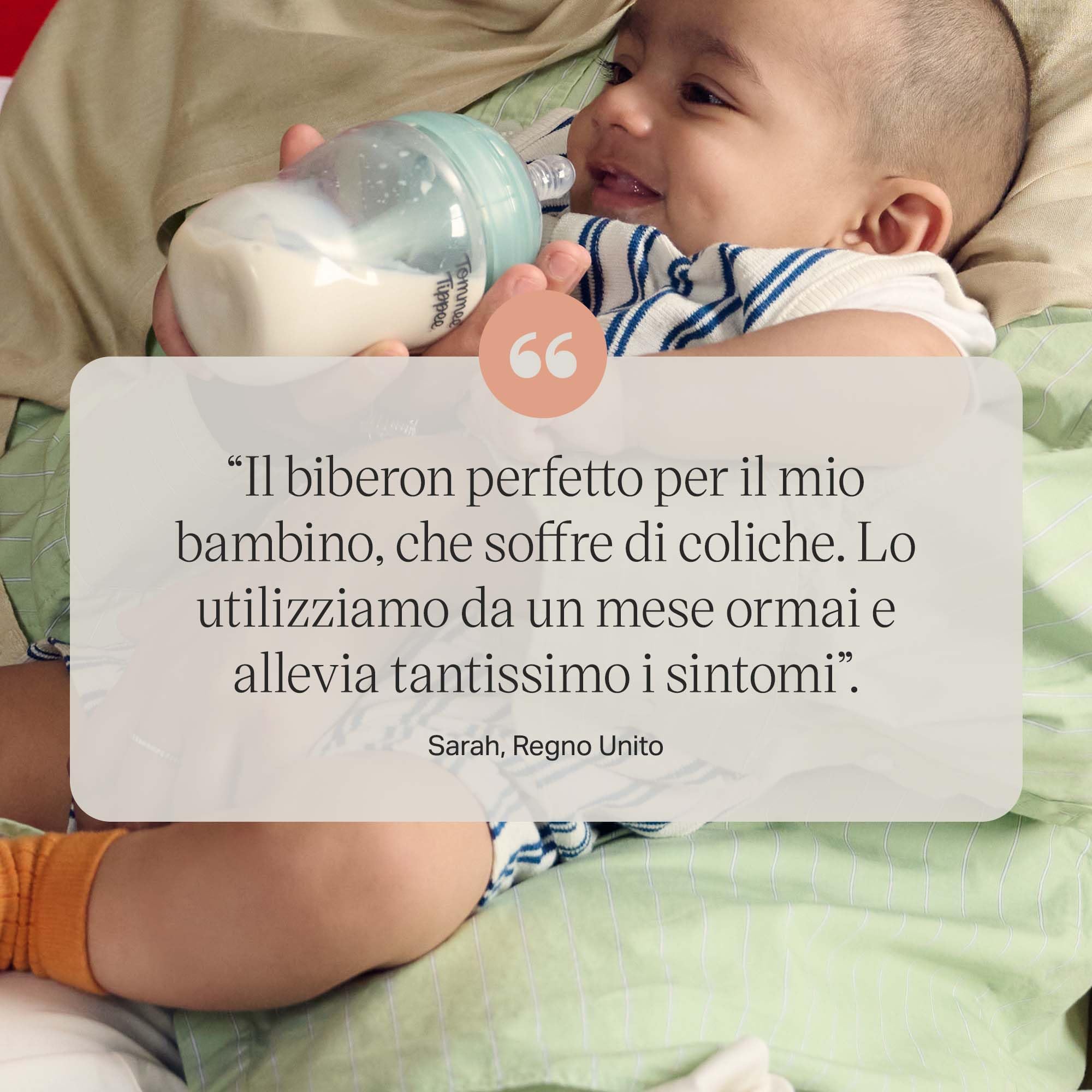Tommee Tippee Biberon anti-colica 260 ml, con tettarella simile al seno materno, cannuccia anti-colica ventilata, autosterilizzante, 2 pezzi