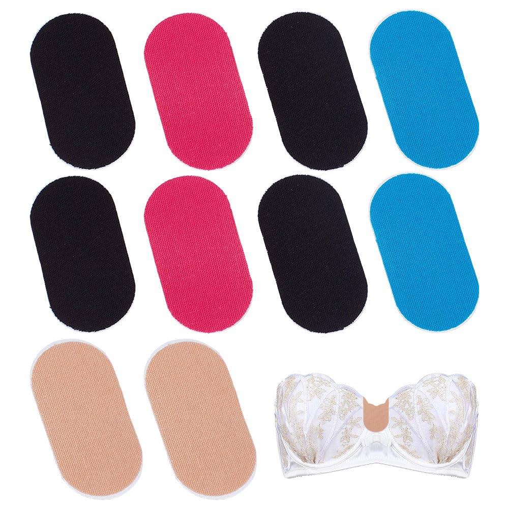 OLYCRAFT 10Pcs Bra Underwire Repair Patches Bra Underwire Replacement Patches in 4 Colors No-Sew Fabric Bras Repair Kit for Daily Bras Touch-Up Exposed Underwires Comfortable Invisible Solution