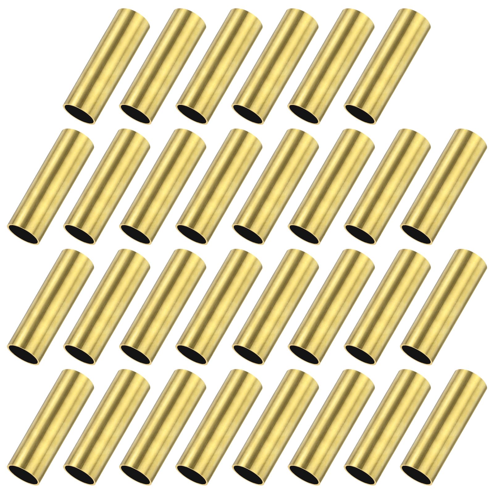 Tube en laiton 30mm court de 9mm diametre exterieur pour bricolage et petit tube metallique