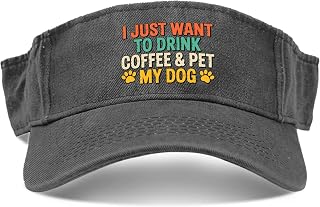 i just Want to Drink Coffee and pet My Dog Hat for Sun Stylish