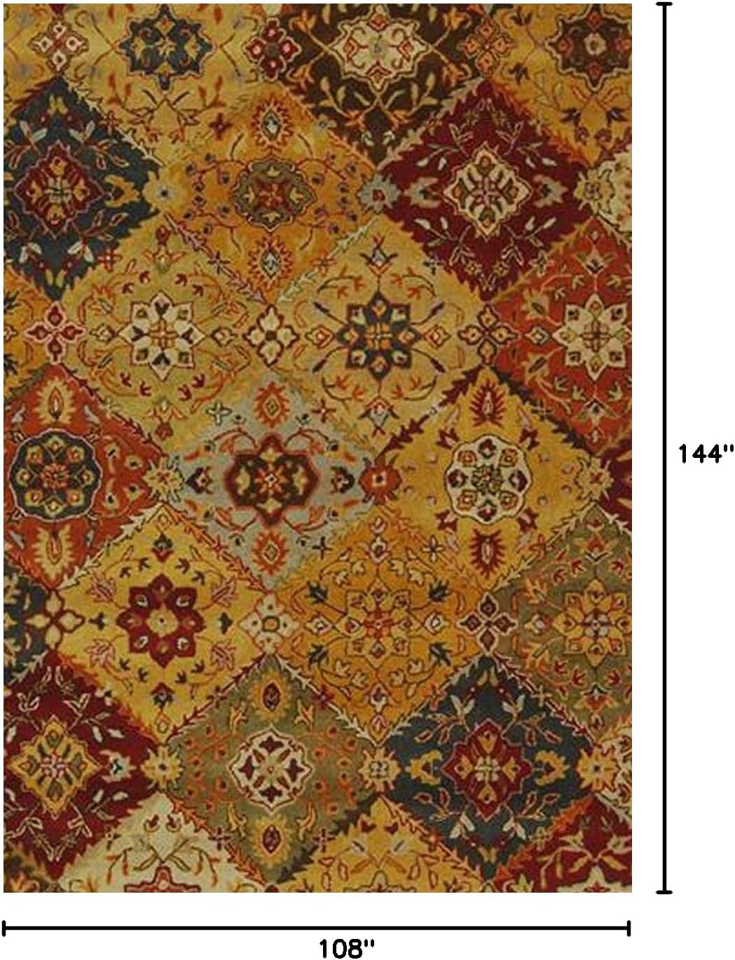 Handmade Multi Wool 9' x 12' Tufted Rectangular Rug