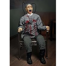 Fun Costumes 5FT Death Row Animatronic | Halloween Decoration with Flashing Lights, Screaming Sounds and Shaking Body for Indoor Display