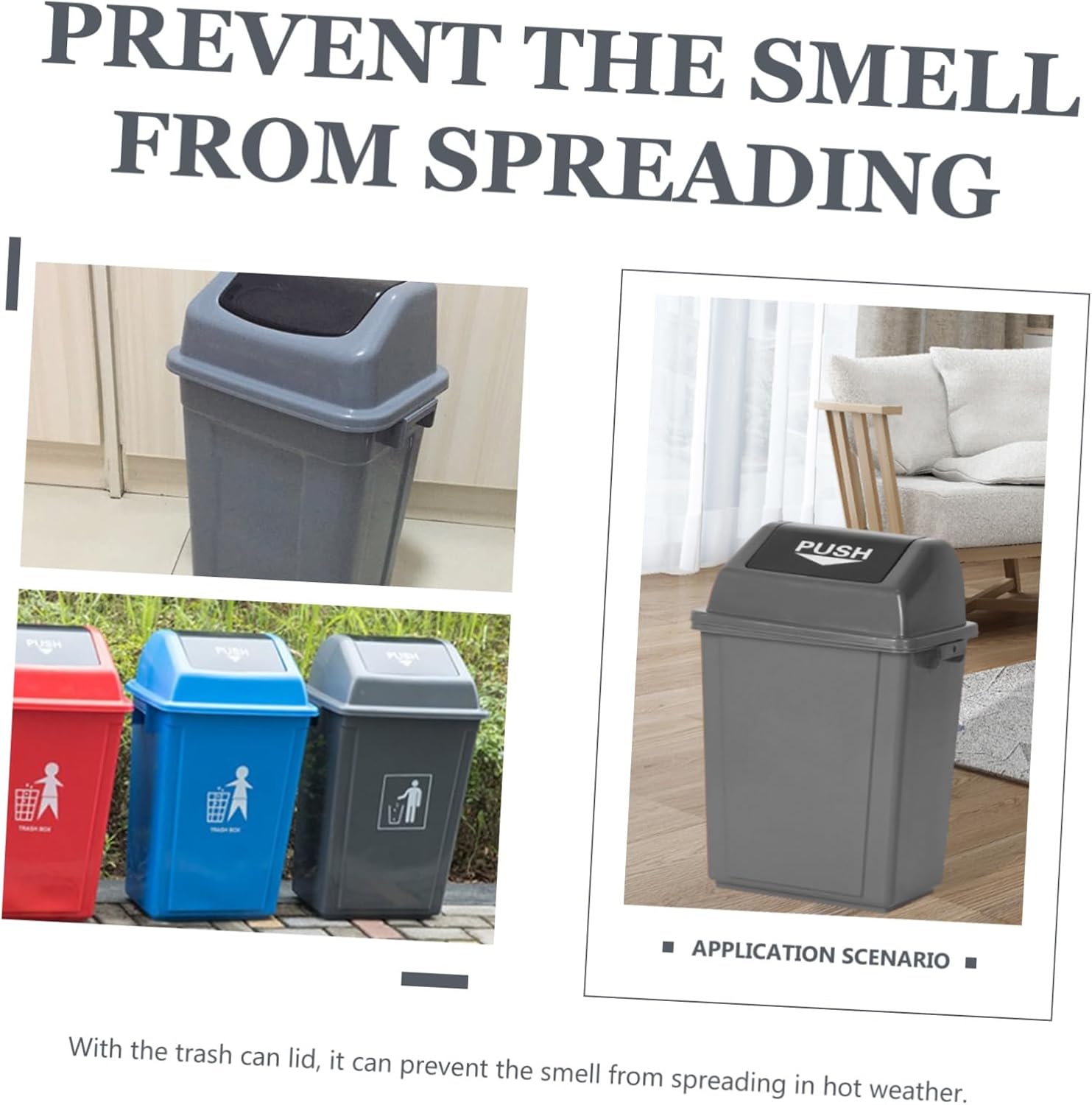 Trash Can Lid Replacement for Waste Bin Easy Install Flipping Cover Plastic Garbage Can Accessory for Use