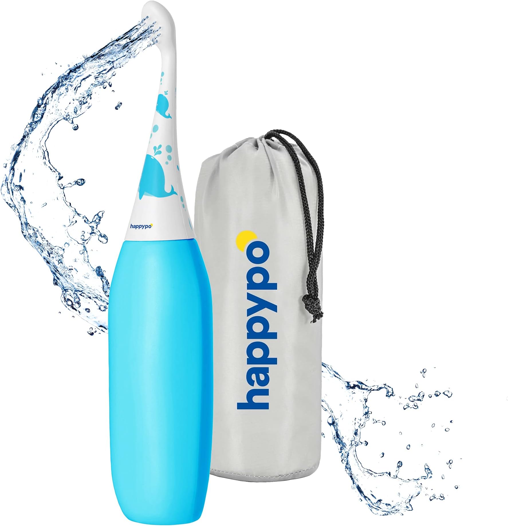The Original HAPPYPO Kids Bum Cleaner | for Sensitive Skin | I Known from German Dragons' Den I Portable Bidet with Travel Bag | The Easy-Bidet 2.0 Replaces Wet Wipes | Portable Bidet for Travel