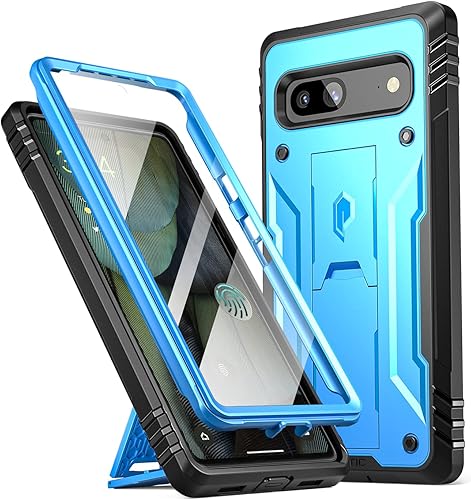 Poetic Revolution - Funda para Google Pixel 7A 5G, protector de pantalla integrado funciona con identificación de huellas dactilares, carcasa