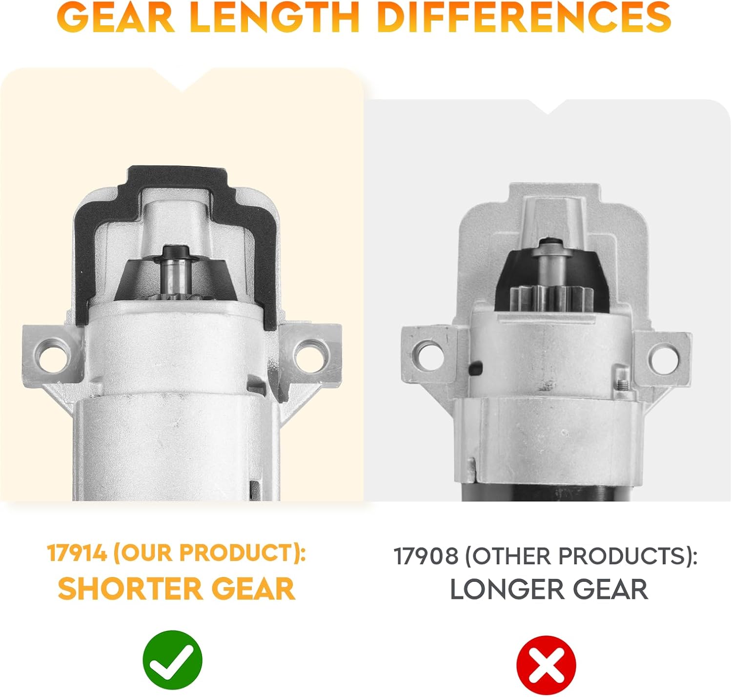 New Starter for Mazda 3 2.3L 2004-2009, for Mazda 5 2.3L 2006-2010, for Mazda 6 2.3L 2006-2007 (Turbocharged), for Mazda CX-7 2.3L 2007-2009, 410-48085 M0T87781 17908 17455 3M81-11002-BB