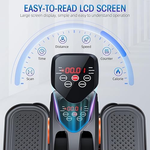 Miniatura 4 de Under Desk Elliptical Machine, Electric Elliptical Leg Exerciser for Seniors Fully Assembled, Quiet & Portable Electric Seated Pedal Exerciser with