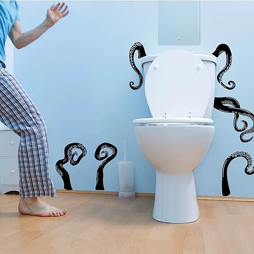 Miniatura 7 de SUPERDANT Calcomanías de pared de tentáculos de pulpo, diseño de animales marinos, calcomanías de pared de tamaño pequeño, decoración de pared de
