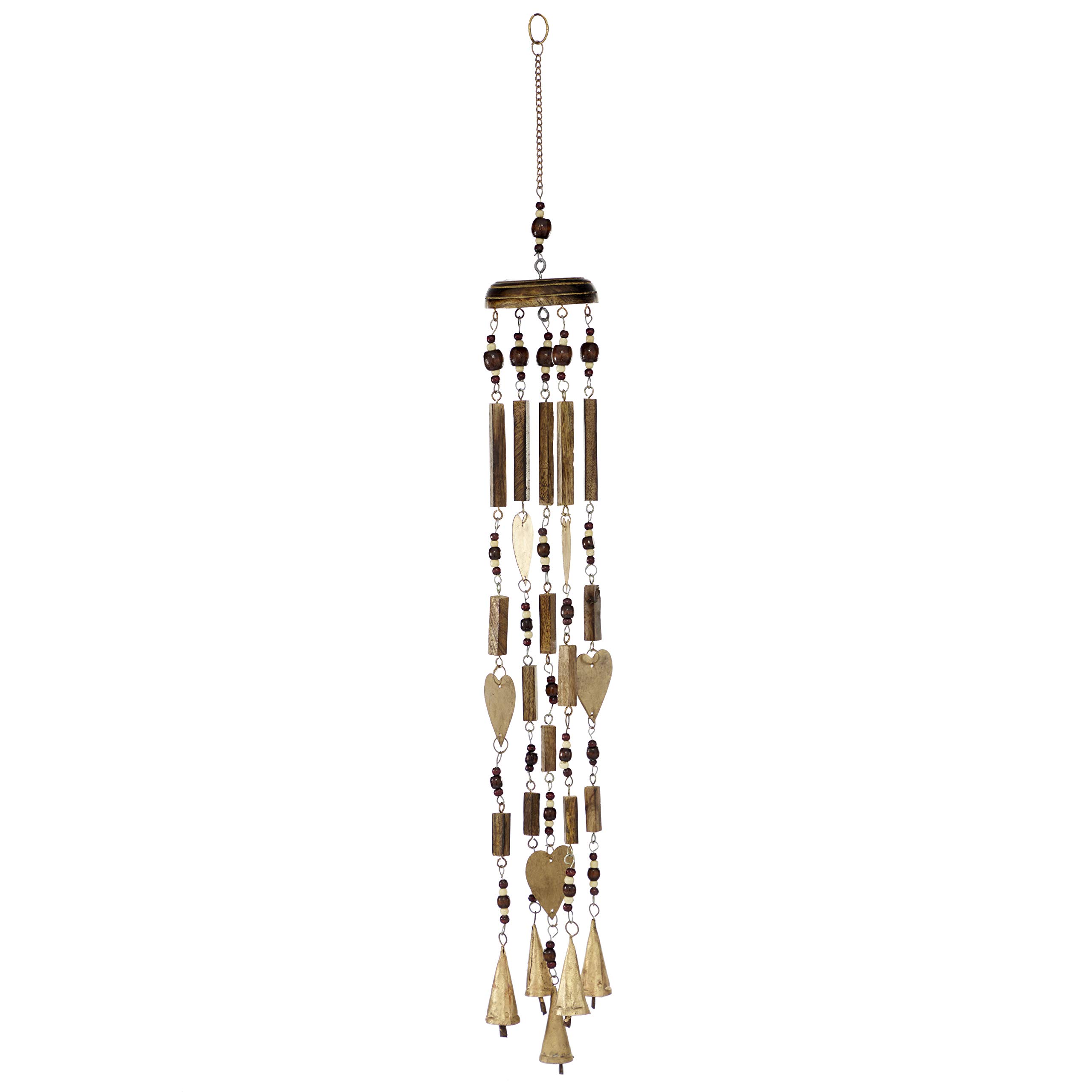 Carillon éolien Deco 79 gold objet déco suspendu intérieur et extérieur