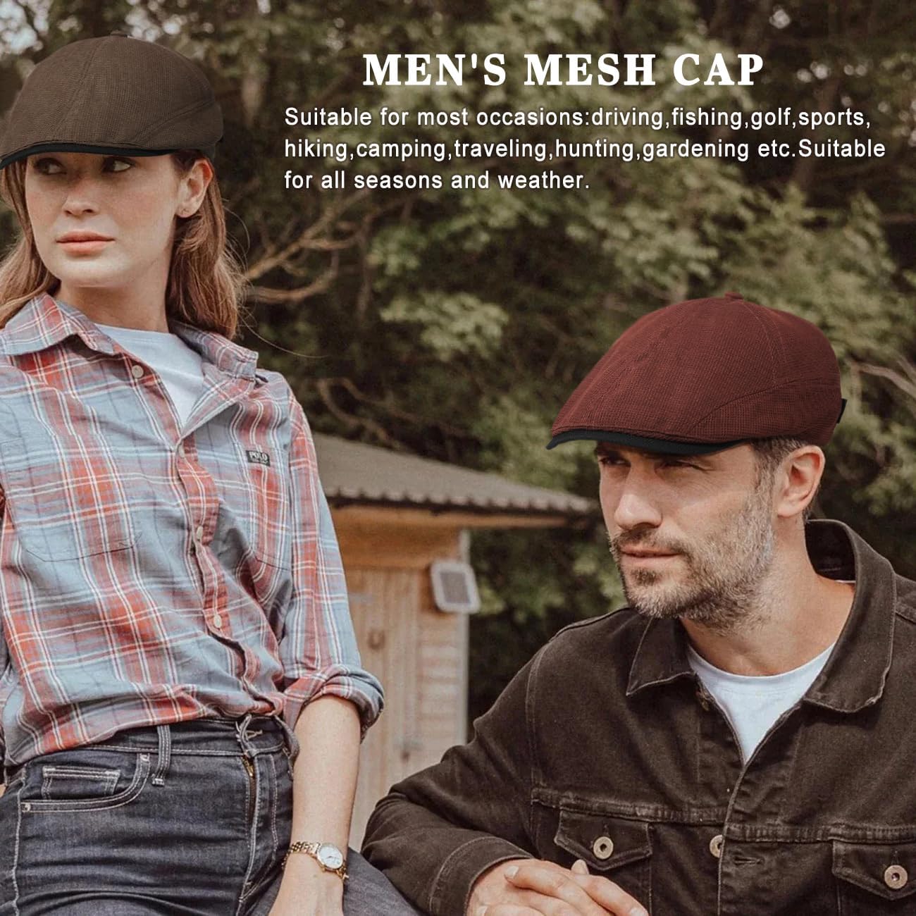 British Retro Newsboy Hat Breathable Painter Hat Adjustment Beret Ivy Cap Irish Cabbie Driving Hunting Hats - Image 6