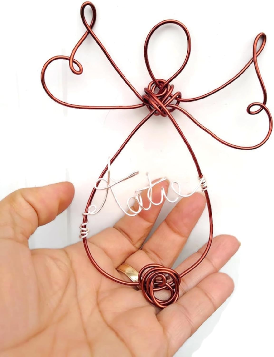 Personalized Angel Christmas Ornament in Choice of Colors & Name