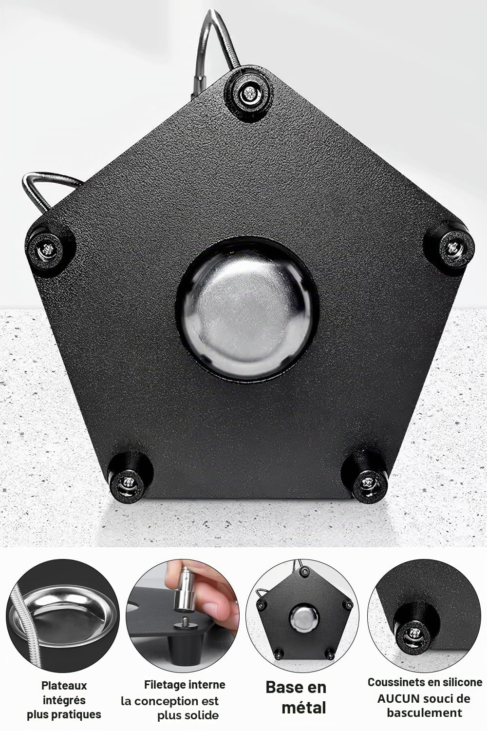 Lytool Troisième main Soudure,Aider Les Mains Station de Soudage, avec Lampe Loupe 3X LED à Intensité Variable, Main d'Aide à Souder Flexible avec 4 Bras de Support pour Les Réparations de Soudure
