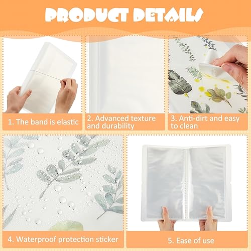 Miniatura 4 de Paquete de 2 carpetas grandes transparentes de 4.8 x 9.6 pulgadas, organizador de calcomanías de almacenamiento, libro de almacenamiento