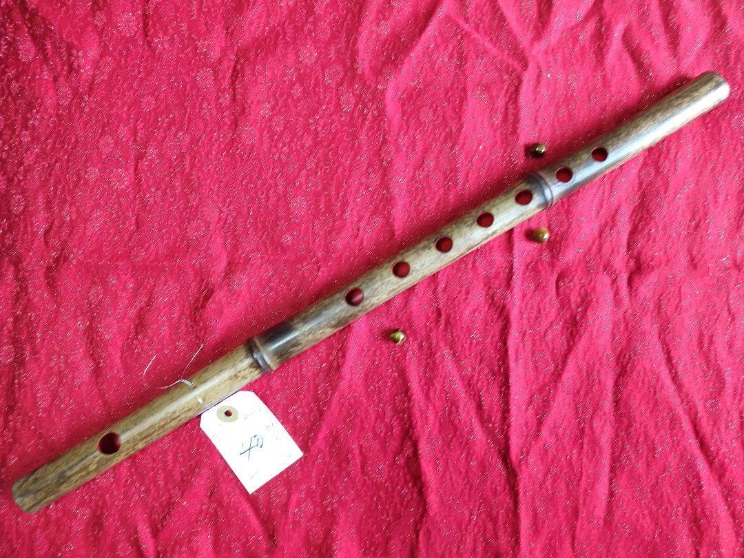 神楽笛（古典調篠笛、囃子笛） 総巻 手引書付き CMRK-60 和楽器 黒塗