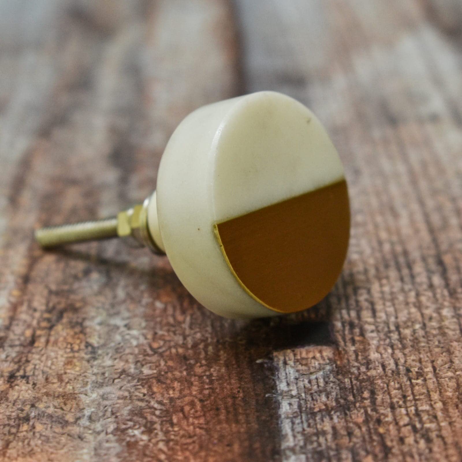 ARTISNO Round Marble Brass Knob, Modern Cabinet Knob, Decorative Hardware, Furniture Hardware, Cabinet Handles, Dresser Pull, Set-6 - Image 4
