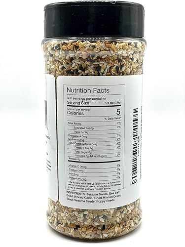 Miniatura 2 de Everything Bagel Seasoning Blend Original XL Tarro de 10 onzas. Deliciosa mezcla de sal marina y especias secas de ajo picado y hojuelas de cebolla.