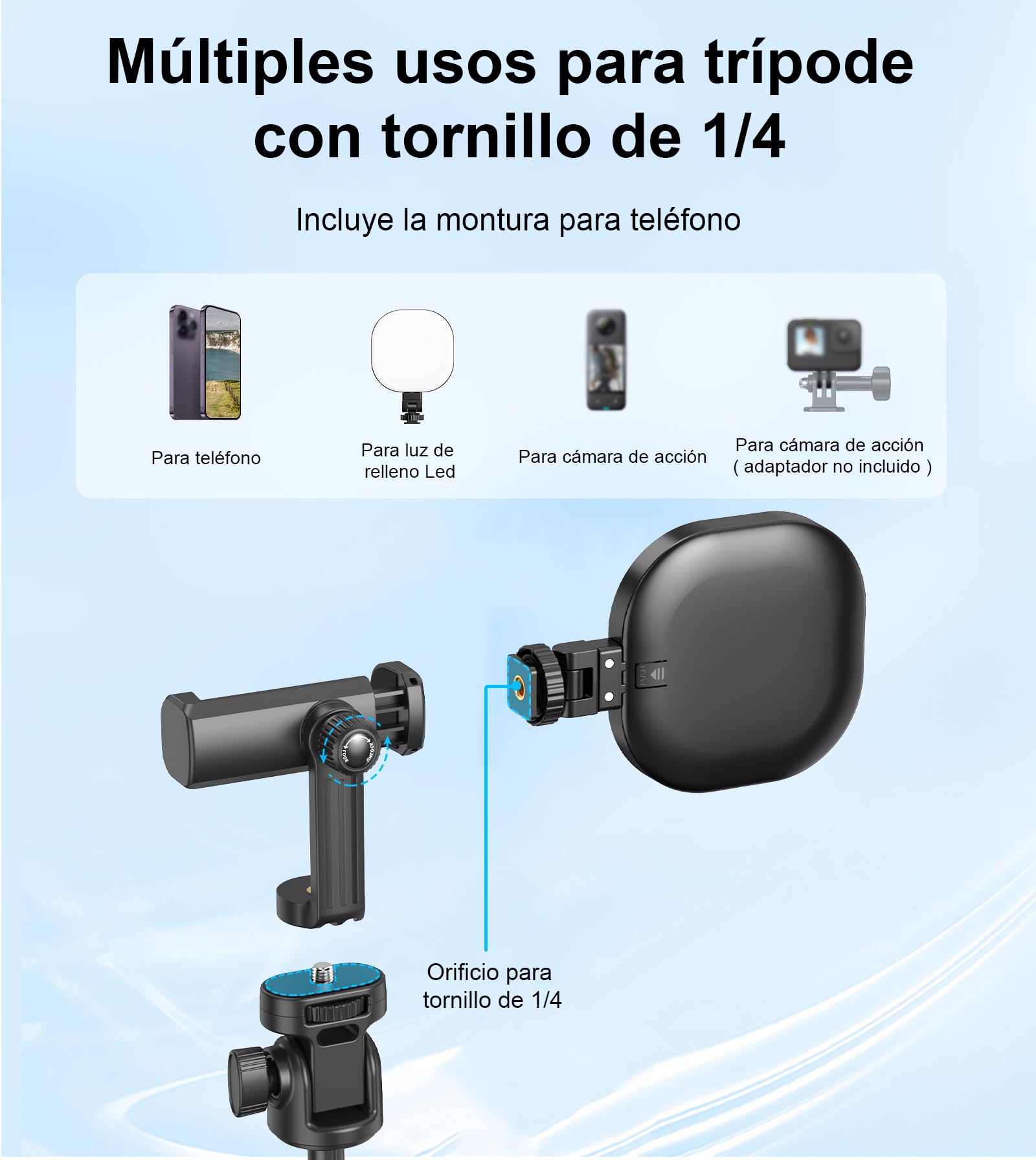Gahenwo Vlogging Kit,Palo Selfie Trípode Móvil Teléfono con luz LED, 155cm Trípode Monopie para Cámara de Pie con Mando a Distancia y Soporte de Teléfono Móvil para iPhone