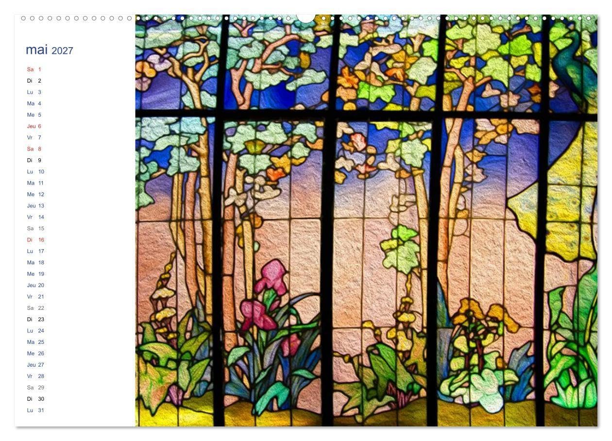 LES VITRAUX (Calendrier mural haut de gamme 2027 DIN A2 vertical), CALVENDO calendrier mensuel: Composition graphique de tableaux en peinture numérique, sur le thème des vitraux. (CALVENDO Art)