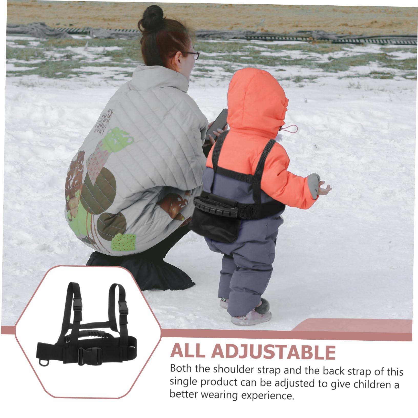 SUPVOX Toddler Ski Harness Skating Balance Keeping Belt Boys and Girls Skiing Belt for Safety Easy Control