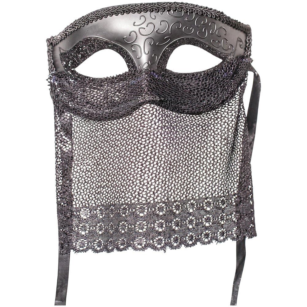 Fituenly Venetian Veil Half Face Mask, Masquerade Eye Mask for Halloween Carnival Party, Night Fancy Dress Costume