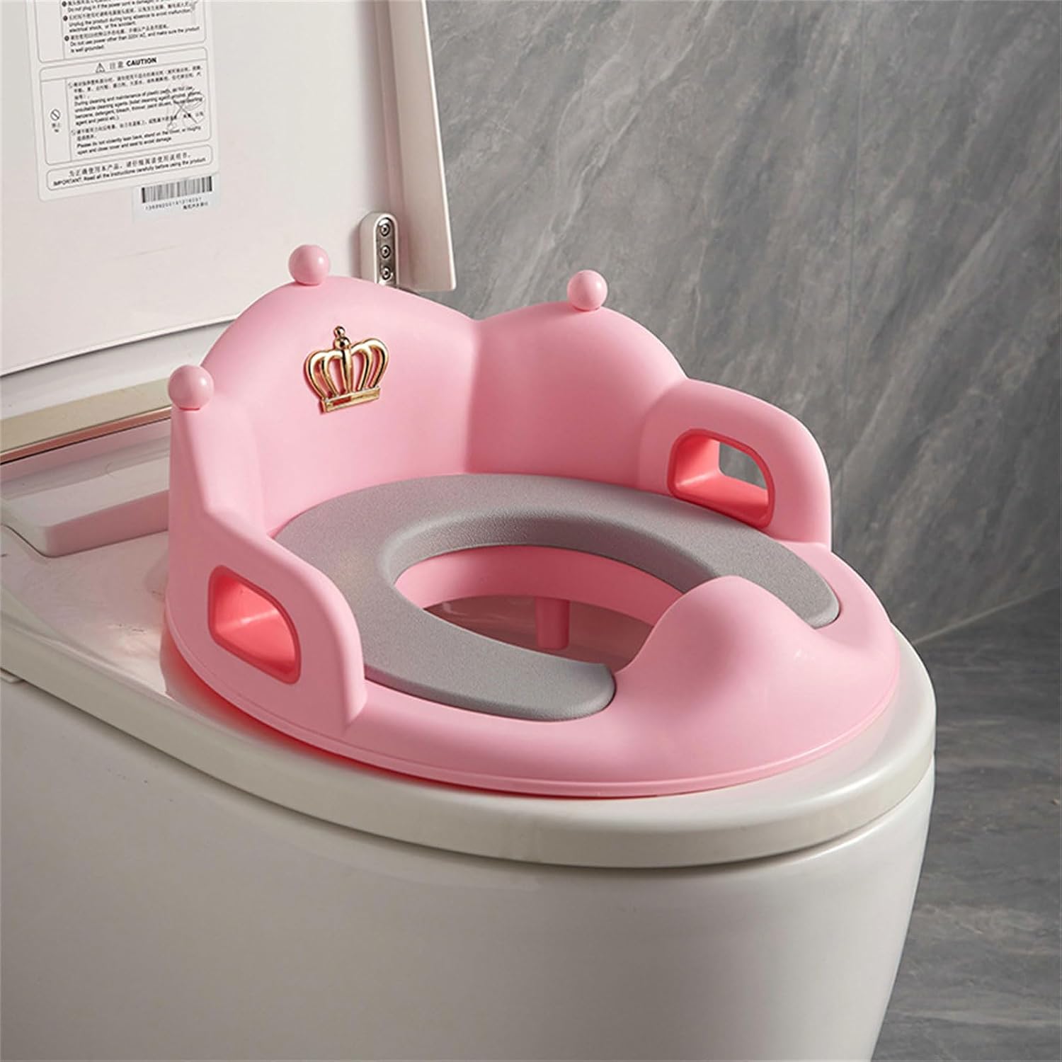 Toilet Seats For Boys Girls Potty Training Toilet Seats With Handle Splash Guard Rubber Rims Children Potty Seats