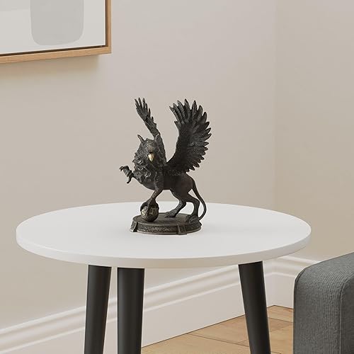 Miniatura 2 de Veronese Design 9 5/8 pulgadas legendario Guardián Griffin Celta Nudo Plataforma Fundida de Resina Pintada a Mano Acabado Bronce Antiguo Estatua