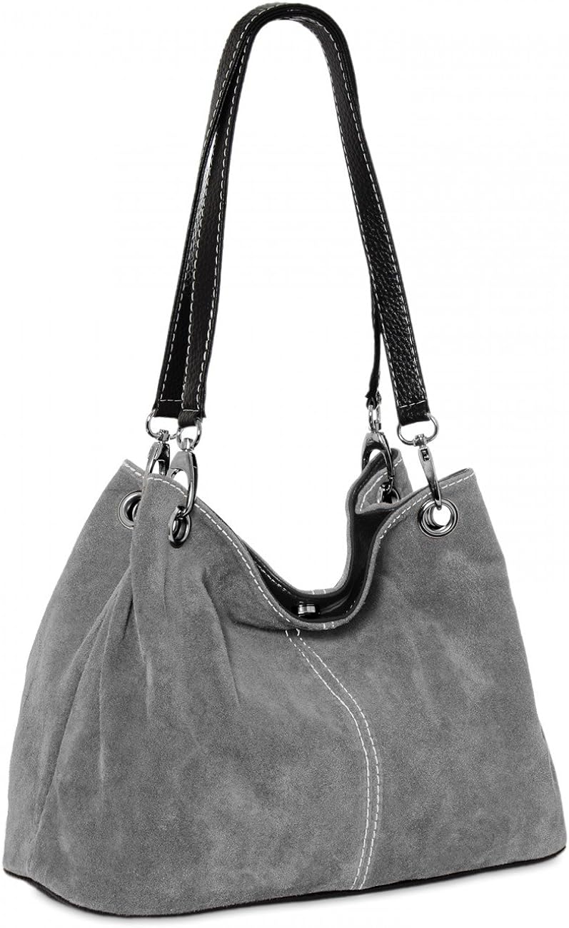CASPAR Womens Classic Suede Leather Shoulder Handbag TL621