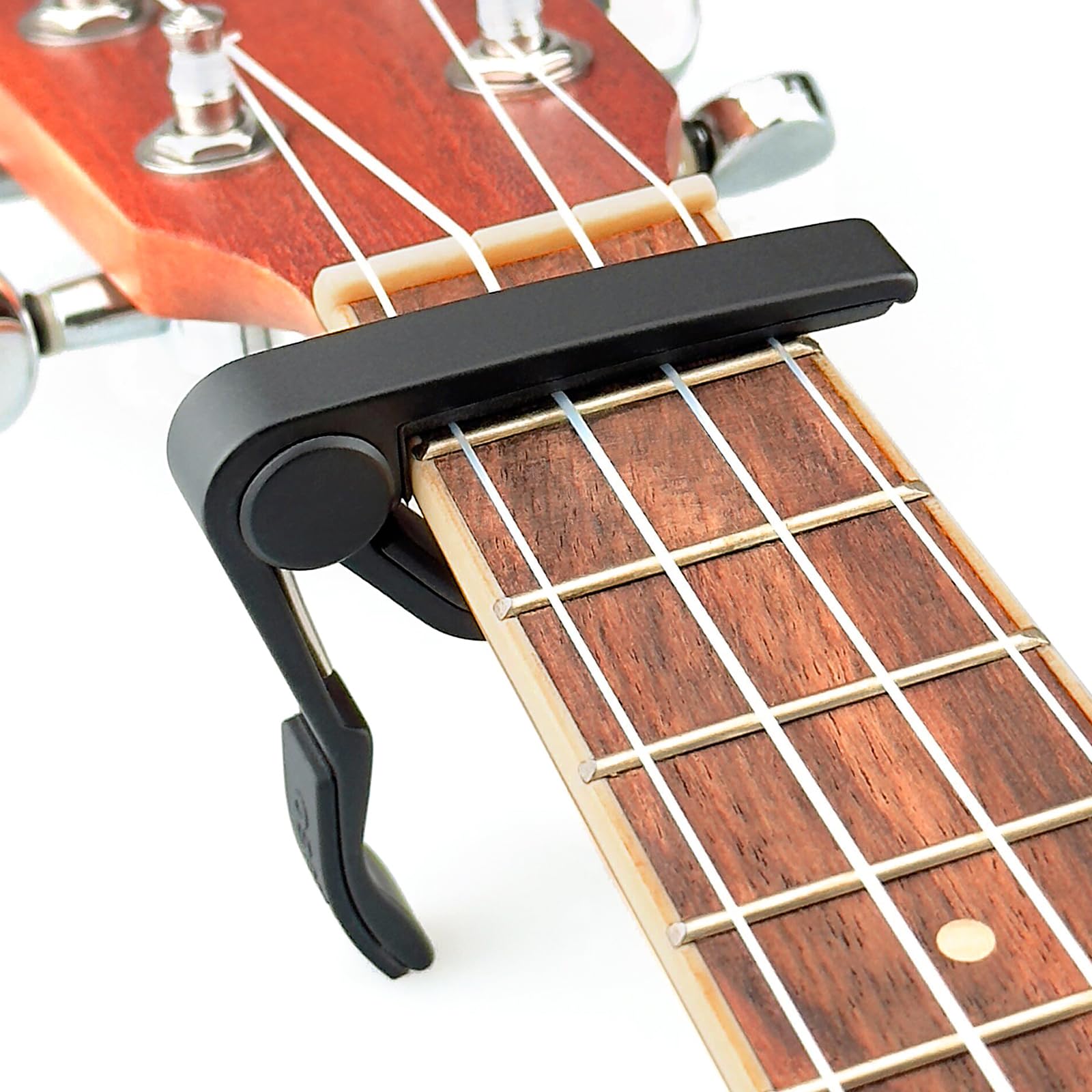 WINGO Pro Ukulele Capo for Soprano Contert Baritone Black, Small