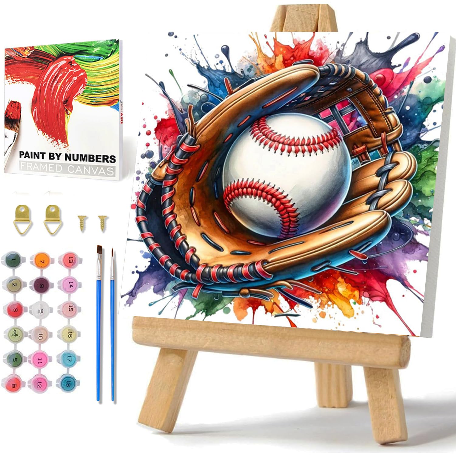 Daisen Art Malen Nach Zahlen Mit Rahmen, Malen Nach Zahlen Tiere, Paint by Numbers Für Geschenk Und Home Decor