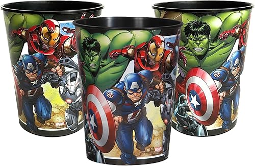 Miniatura 6 de Unique Vaso de plástico para estadio, 16 onzas, Vengadores, 1 unidad