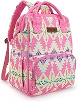 Vista 1 de Montana West Wrangler Callie Diaper Bag Backpack with Stroller Straps Western Pattern Multifunction Baby Travel Bag WG2204-91102PK