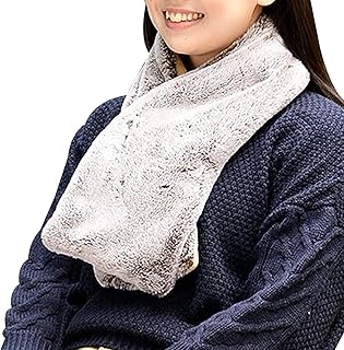 山善(YAMAZEN) USBマフラー YEF-US90(PF) プレミアムファー シンプルグレー(SG)/プレミアムファー(PF)