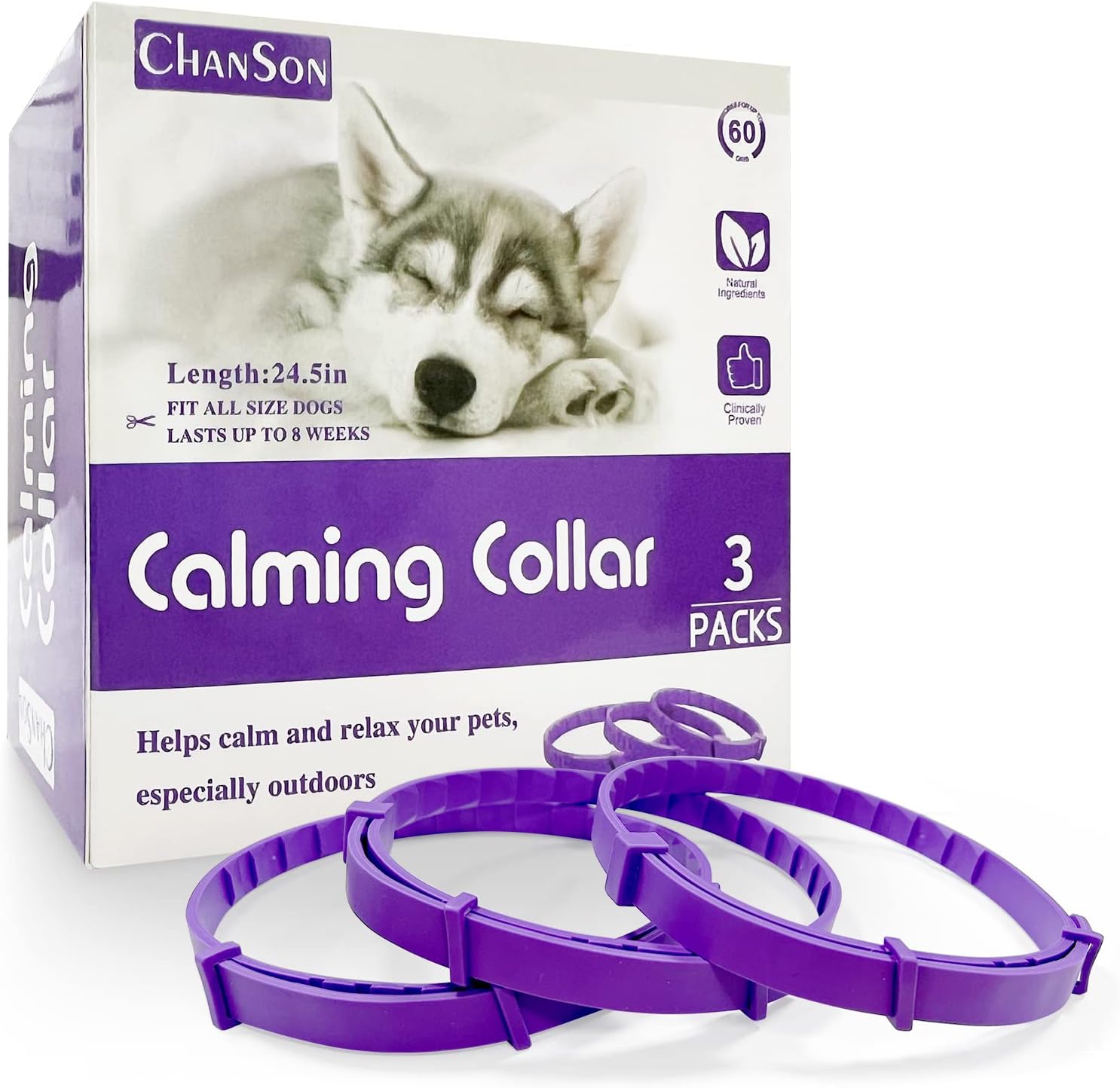 Calming Collar for Dogs 3 Packs, Dog Anxiety Relief