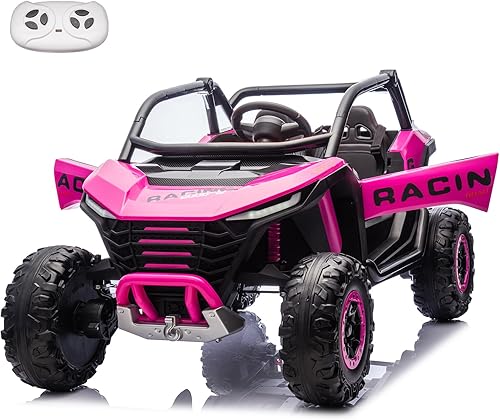 Miniatura 9 de FINITO Vehículo eléctrico de 24 V UTV de 2 plazas 4WD para niños con potentes motores con control remoto para padres, neumáticos de goma EVA,