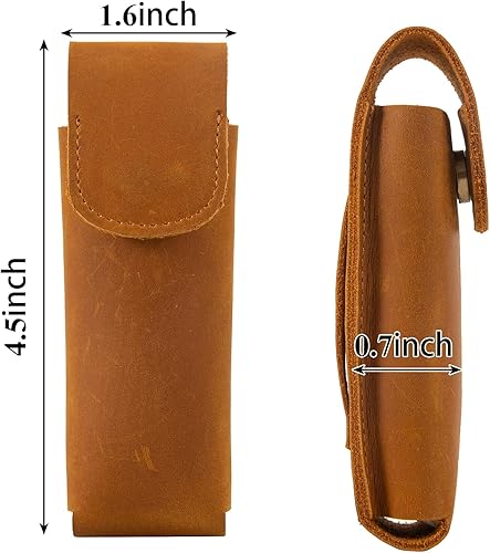 Miniatura 2 de Funda multiherramienta de cuero, bolsa para cinturón multiherramienta, bolsa de herramientas pequeña, funda para cuchillo de bolsillo, estuche