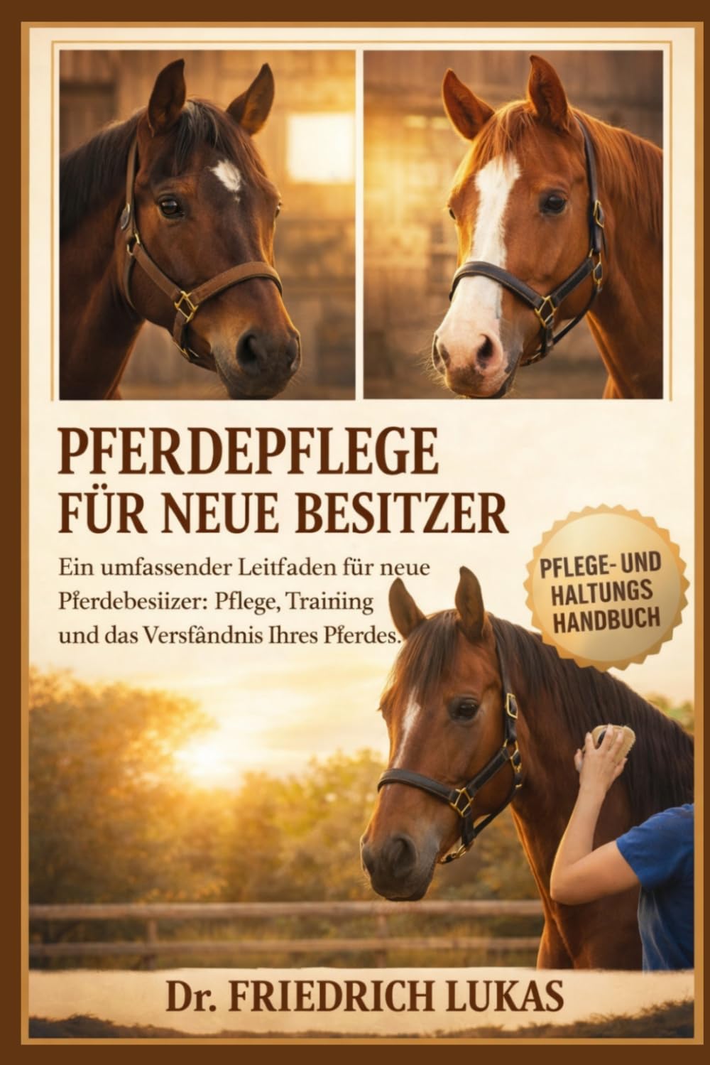 PFERDEPFLEGE FÜR NEUE BESITZER: Ein umfassender Leitfaden für neue Pferdebesitzer: Pflege, Training und das Verständnis Ihres Pferdes