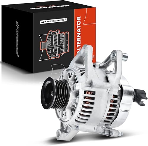 A-Premium Alternador compatible con Jeep Grand Cherokee y Dodge Ram 1500 2500 3500 4000, Durango, Dakota, B1500, 12V 90A en sentido de las agujas