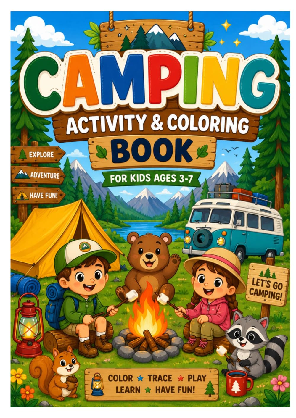Camping Activity & Coloring Book