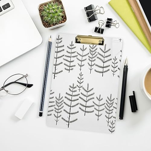 Miniatura 8 de Clip de pino blanco y negro tamaño A4 para profesores, suministros escolares, camionero, plateado, 12 x 9 pulgadas