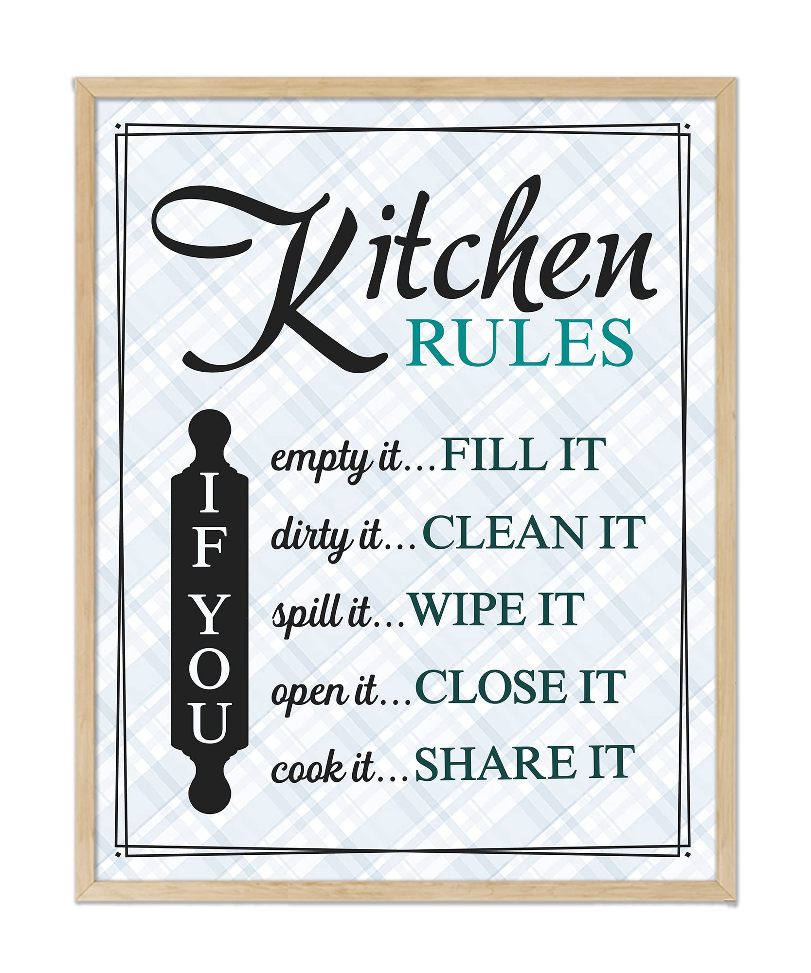 16x20-kitchen-rules-poster-large-teal-blue-gray-white-funny-kitchen-wall-art-print-perfect-for-modern-farmhouse-minimalist-rustic-vintage-retro-cottage-country-kitchen-decor-unframed-amazon-sg-home for Free Printable Kitchen Rules Printable 16x20