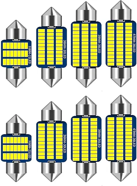 NEOVSUNY Car LED Interior Light - 8 Piece Set with Multiple Sizes | LED Lampor Bil