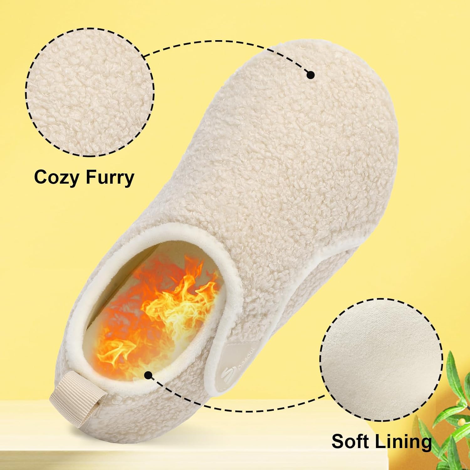 Spesoul Slippers for Women Men Rubber Soles House Slippers Indoor House Shoes Slip On Slipper Socks for Home Bedroom Swollen Edema Feet - Image 5