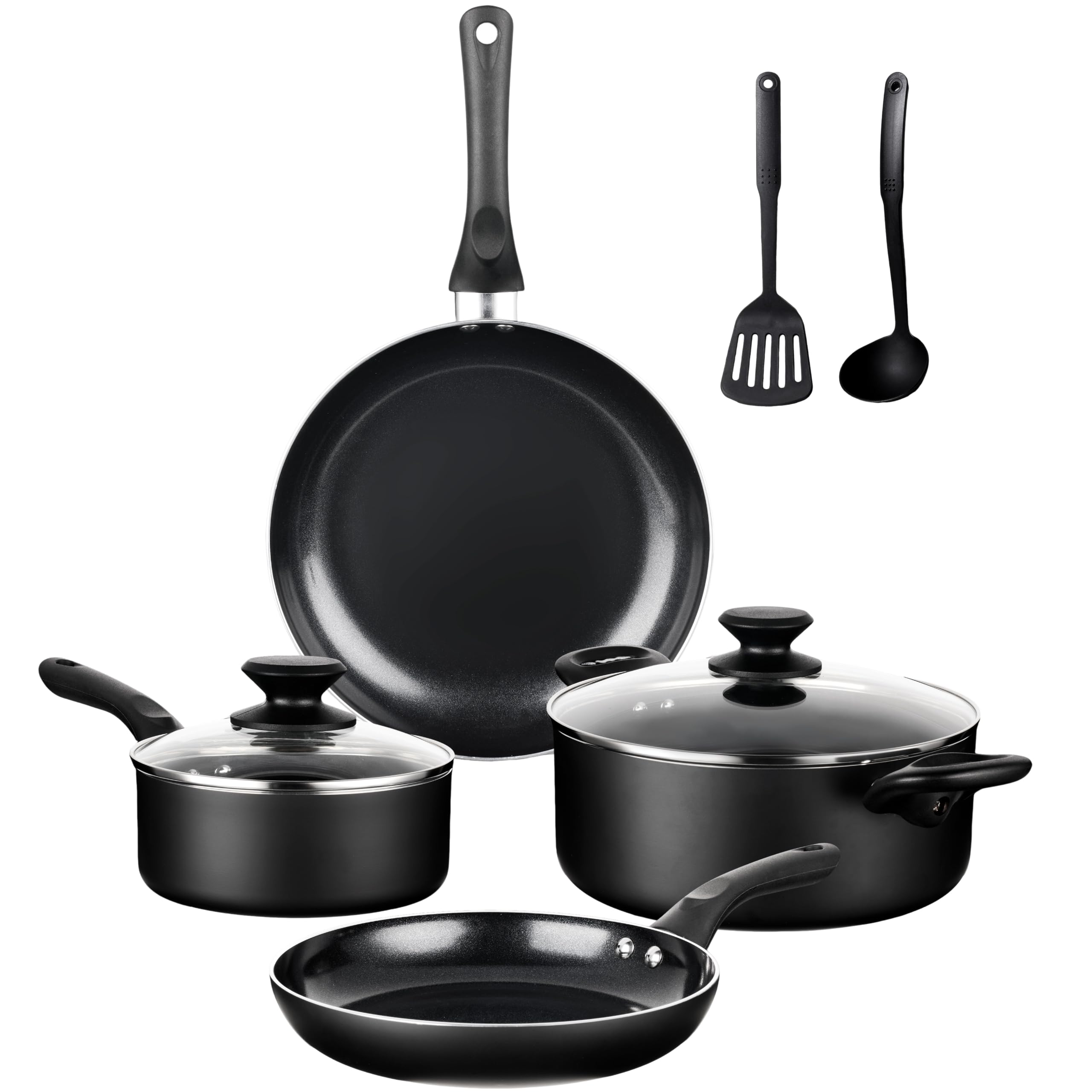 8 Pcs Ceramic Pots and Pans Set