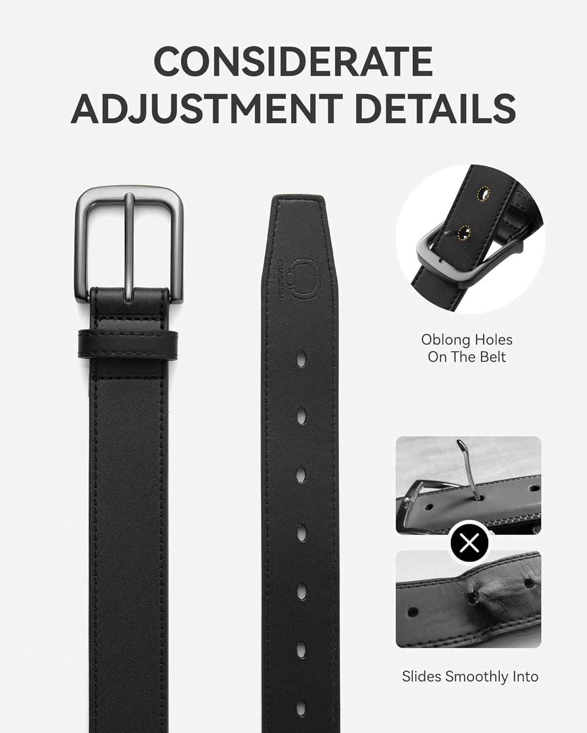 CHAOREN Mens Belts Leather - 35mm Genuine Leather Belt for Jeans - Men Gift for Casual Dress - Image 5