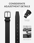 CHAOREN Ceintures pour hommes Cuir - 35mm Ceintures en cuir véritable décontracté pour les hommes en cuir premium, confortable ajustement, style casual classique