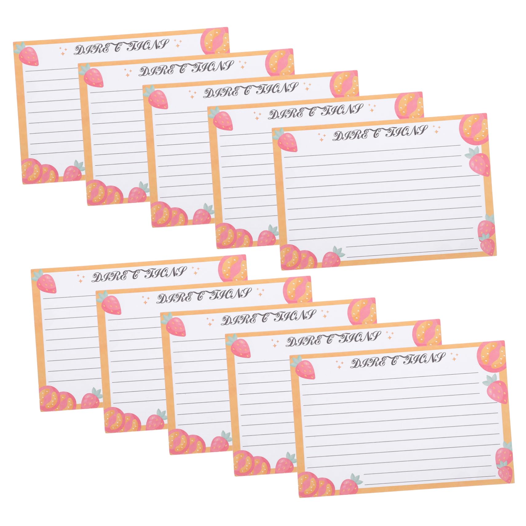 LALAFINA 50pcs Double-sided Recipe Cards Compact Kitchen Note Cards for Wedding Travel and Daily Use Professional Recipe Sheets for Easy Writing and Organizing