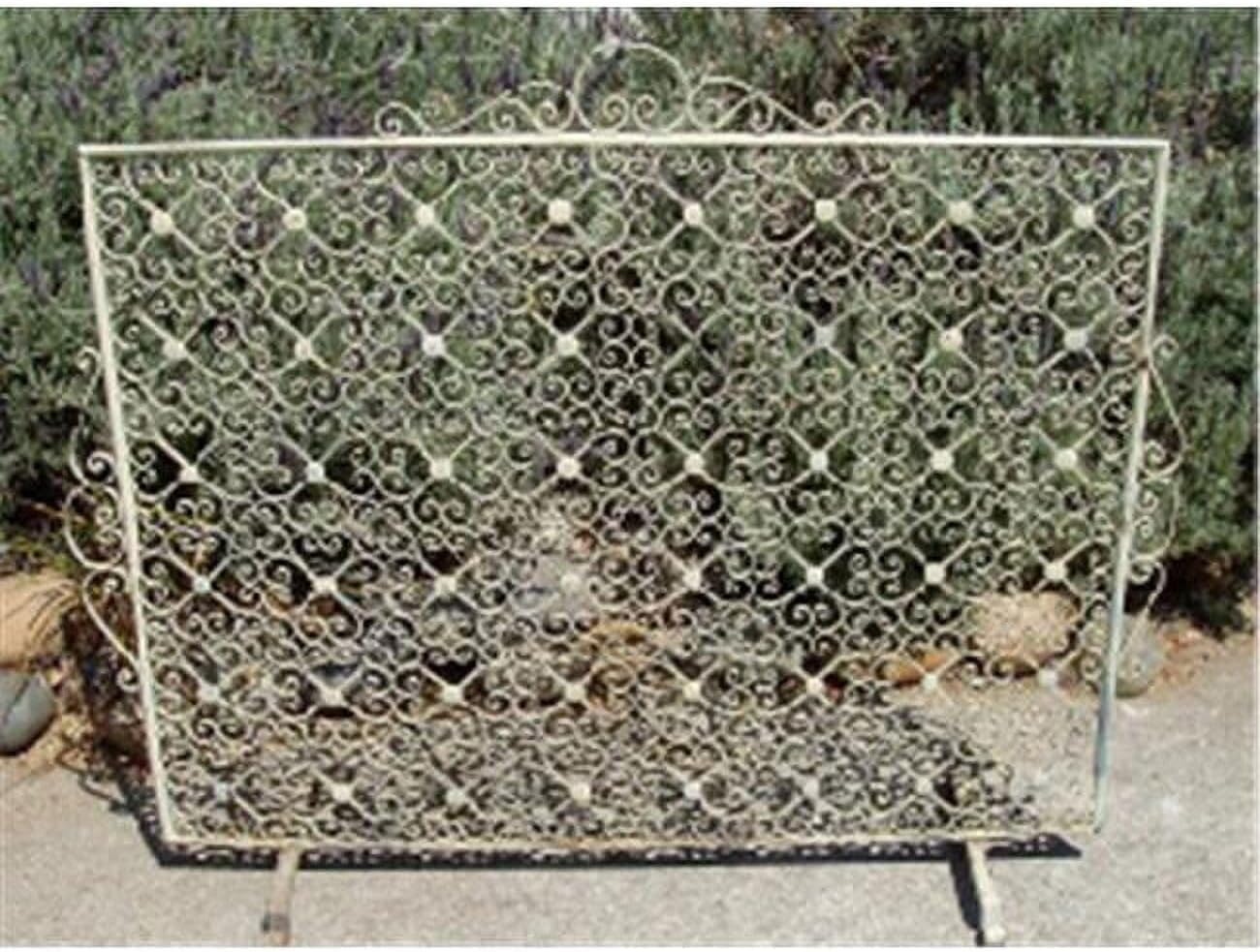 Vintage Iron Fireplace Screen
